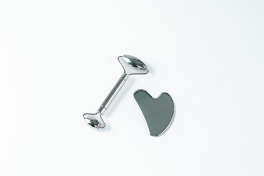 Stainless Steel Roller & Gua Sha Set