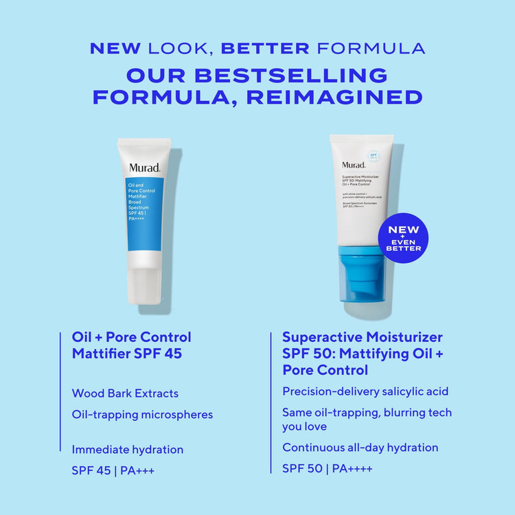 Murad Superactive SPF40 Moisturizer: Mattifying Oil+Pore Control 50ml